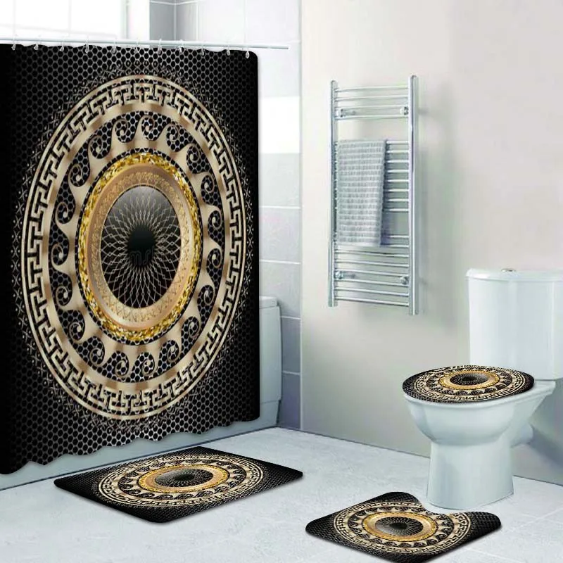Fancy Design Shower Curtain And Rug Set, Luxury Fabric Shower Curtain 4 Pcs Set For Bathroom/
Fancy Design Shower Curtain And Rug Set, Luxury Fabric Shower Curtain 4 Pcs Set For Bathroom/