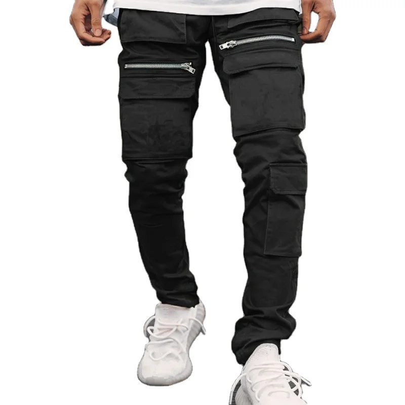 Men's zipper cargo trousers solid color casual loose front cargo pants black oversized utility cargo pants, 3 colors
Men's zipper cargo trousers solid color casual loose front cargo pants black oversized utility cargo pants, 3 colors