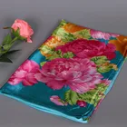 High quality wholesale brand shawl big peony flower towel china twill silk scarf malaysia