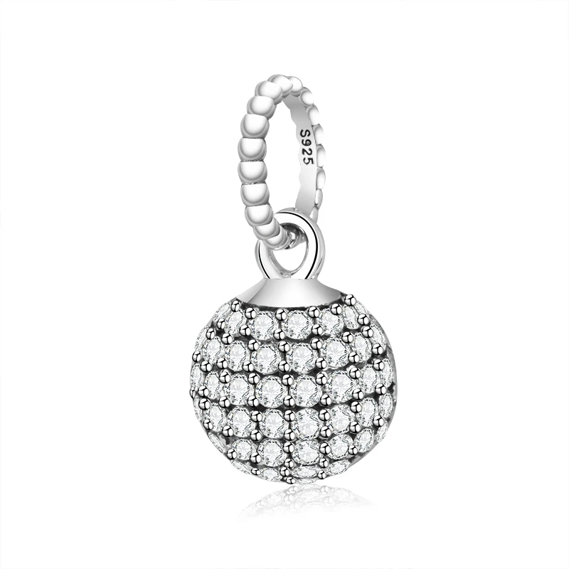 Women Kids Valentine Berloque 925 Silver Dazzling Clear Zircon Ball Bead Charms For Bracelet Jewelry Making
Women Kids Valentine Berloque 925 Silver Dazzling Clear Zircon Ball Bead Charms For Bracelet Jewelry Making