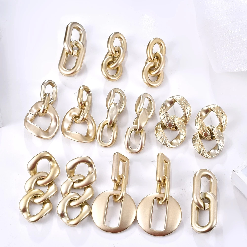 Fashion Geometric Jewelry Gifts New Retro Irregular Acrylic Earrings Matte Gold Color Dangle Drop Earrings For Women, Many colors fyi
Fashion Geometric Jewelry Gifts New Retro Irregular Acrylic Earrings Matte Gold Color Dangle Drop Earrings For Women, Many colors fyi