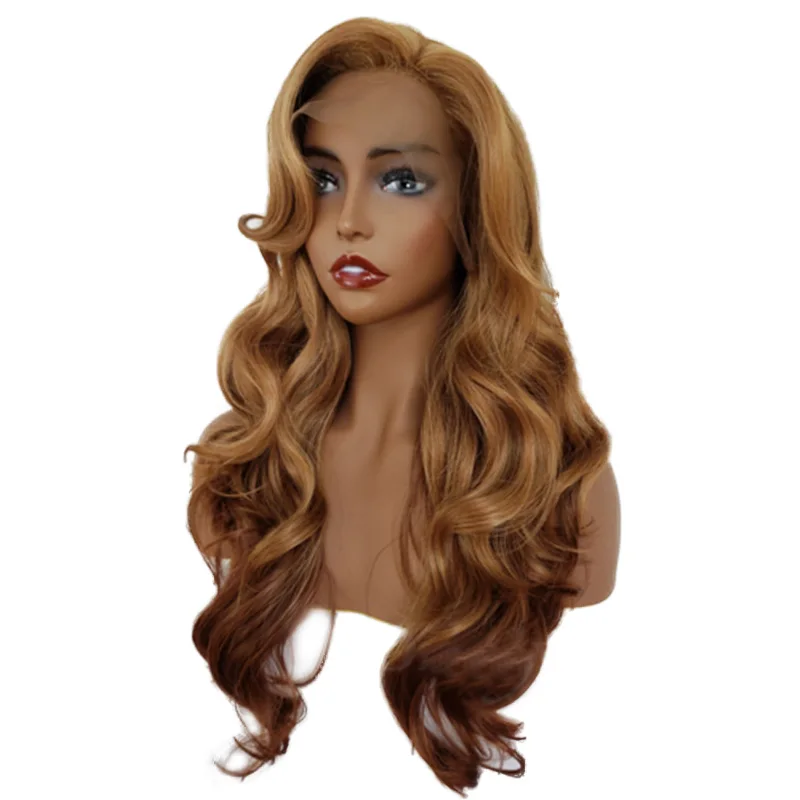 Ainizi fashion wholesale High quality 26'' synthetic hair wig brown lace front wigs for black women
Ainizi fashion wholesale High quality 26'' synthetic hair wig brown lace front wigs for black women