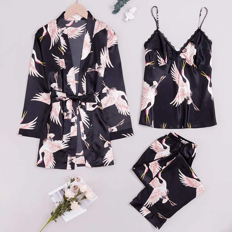 ladies sexy pajamas women soft silk satin sleepwear plus size pajama robe sets, Picture shows
ladies sexy pajamas women soft silk satin sleepwear plus size pajama robe sets, Picture shows