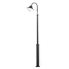2m 30W Steel lamp pole Swan neck Bell Cone Post Lights decorative lamp pole