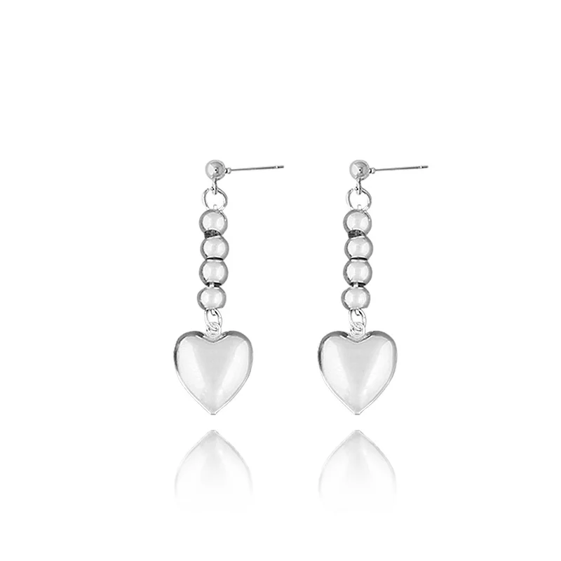 Fashionable And Simple 316L Stainless Steel Silver Gold Love Peach Heart Beads Steel Earrings
Fashionable And Simple 316L Stainless Steel Silver Gold Love Peach Heart Beads Steel Earrings
