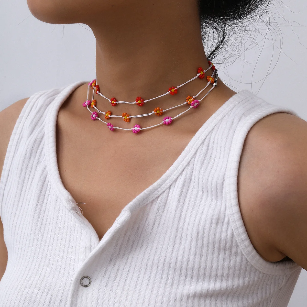 2020 Ins Hot Flower Charms Sting Choker Retro Ethnic Color Beaded Necklace Woven Multi-color Flower Geometric Necklace, Colorful
2020 Ins Hot Flower Charms Sting Choker Retro Ethnic Color Beaded Necklace Woven Multi-color Flower Geometric Necklace, Colorful