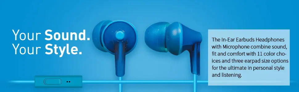 In-Ear Earbuds Headphones with Microphone,earphone with mic - ANKUX.COM
