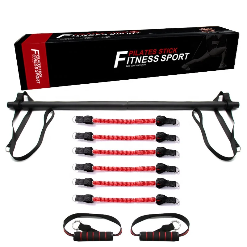 Gym home adjustable multifunction Fitness Portable Pilates Trainer Rod Yoga rod with resistance bands polyester fabric, Red/black
Gym home adjustable multifunction Fitness Portable Pilates Trainer Rod Yoga rod with resistance bands polyester fabric, Red/black