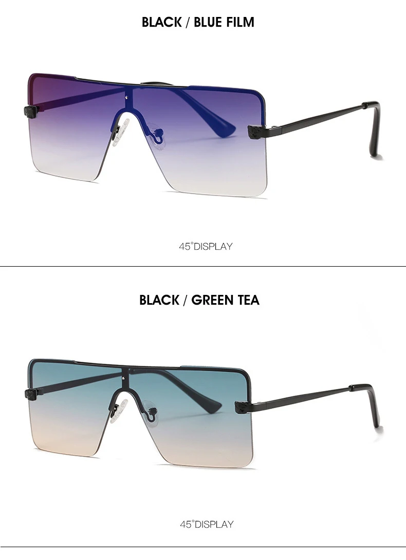 new mirrored sunglasses for men square rimless sunglasses custom