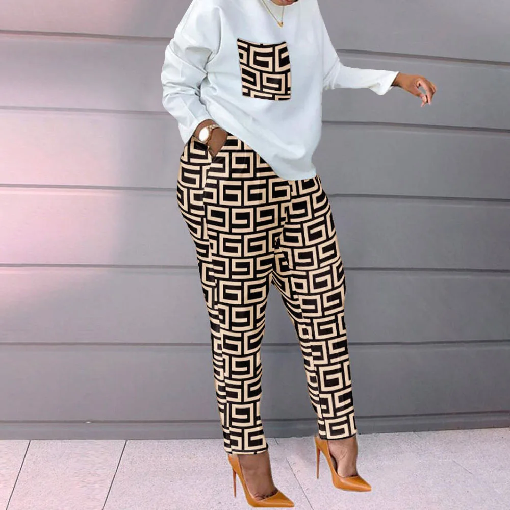 New Spring Fashion Famous Brand Plaid Print Pant Set
New Spring Fashion Famous Brand Plaid Print Pant Set