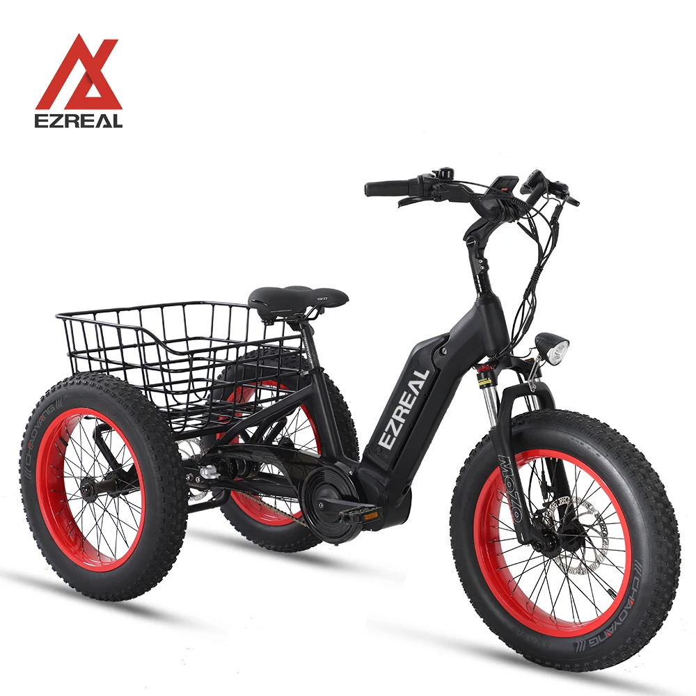 EZREAL USA Warehouse 48V500W Bafang Middle Drive Motor 3 Wheel Cargo Electric Tricycle Bicycle
EZREAL USA Warehouse 48V500W Bafang Middle Drive Motor 3 Wheel Cargo Electric Tricycle Bicycle