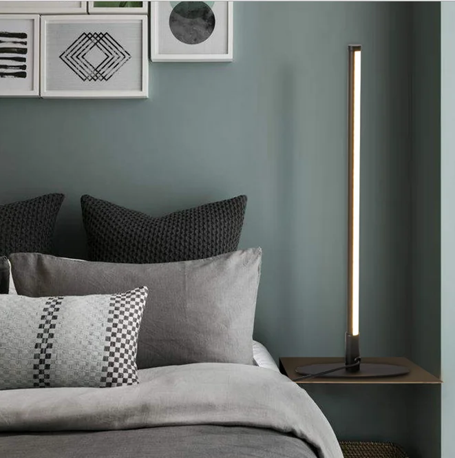 Factory direct sales hotel simple black changing led table lamp