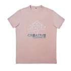Custom Logo White 100% Organic Cotton Soft Round Neck Woman T Shirt