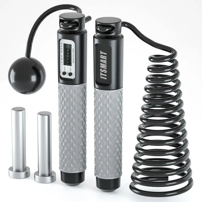 High quality smart counter interchangeable jump professional men women exercise body equipment cordless heavy jump rope, Grey,blue,pink
High quality smart counter interchangeable jump professional men women exercise body equipment cordless heavy jump rope, Grey,blue,pink