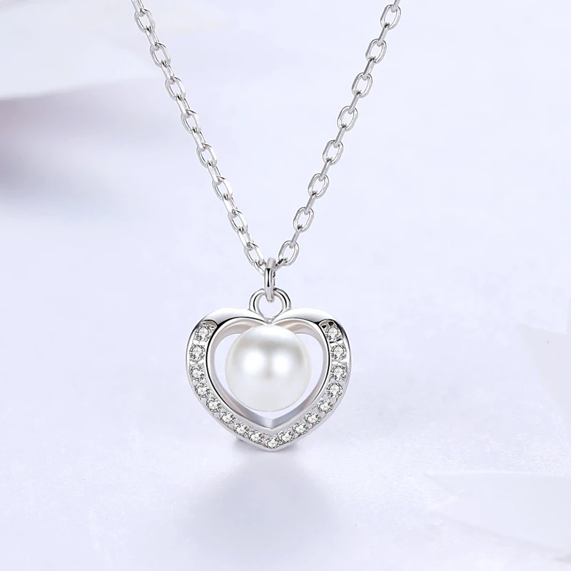 Freshwater Cultured Pearl Pendant Heart Shape Necklace for Women Girls in Sterling Silver Jewelry Gifts
Freshwater Cultured Pearl Pendant Heart Shape Necklace for Women Girls in Sterling Silver Jewelry Gifts