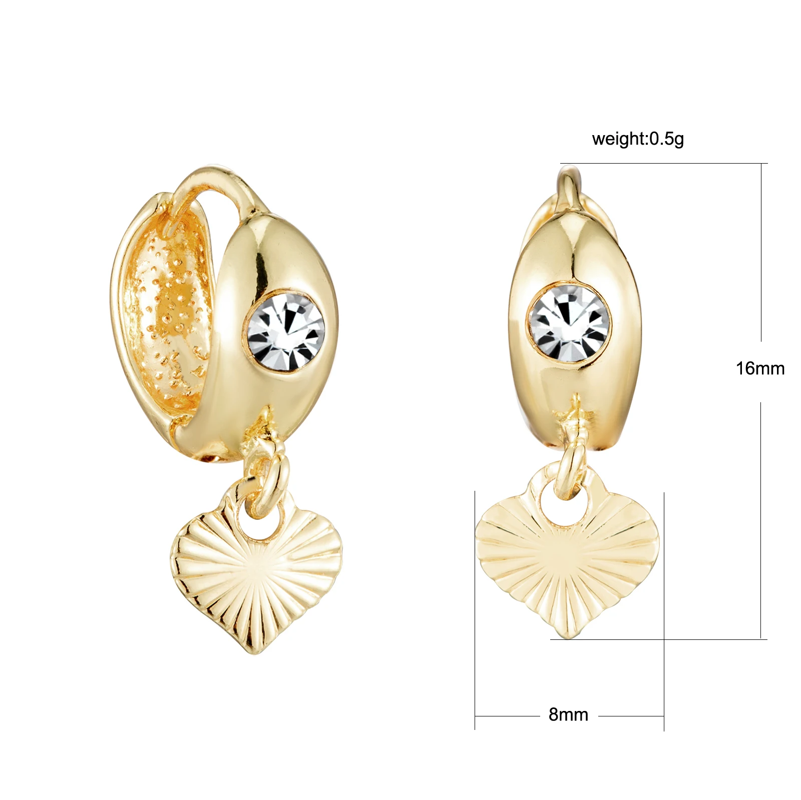Elfic fashion jewelry diamond cubic zircon copper zirconia nspirational earring, Gold color
Elfic fashion jewelry diamond cubic zircon copper zirconia nspirational earring, Gold color