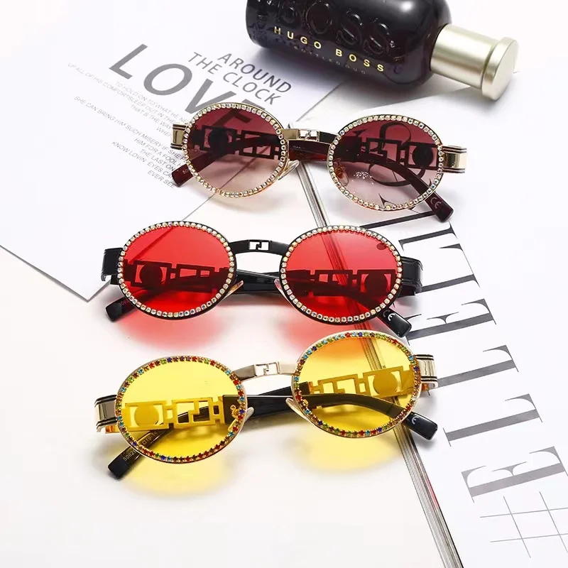 Fashion Bling Diamond Sun Glasses Frame Round Rhinestone UV400 Sunglasses For Women Men, 6 colors
Fashion Bling Diamond Sun Glasses Frame Round Rhinestone UV400 Sunglasses For Women Men, 6 colors