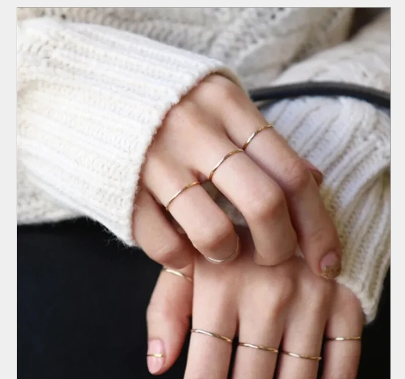 1MM Minimalist Real 925 Sterling Silver Thin Rings Simple Design Circle S925 Silver Finger Rings
1MM Minimalist Real 925 Sterling Silver Thin Rings Simple Design Circle S925 Silver Finger Rings