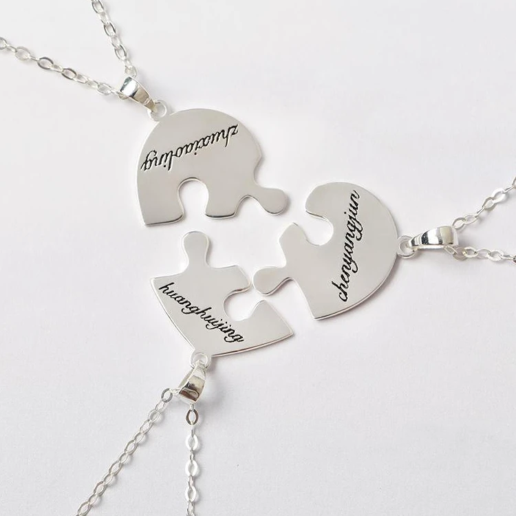 Bestie Heart Pendant 925 Sterling Silver Friendship Necklace Puzzle Piece Necklace, Picture
Bestie Heart Pendant 925 Sterling Silver Friendship Necklace Puzzle Piece Necklace, Picture