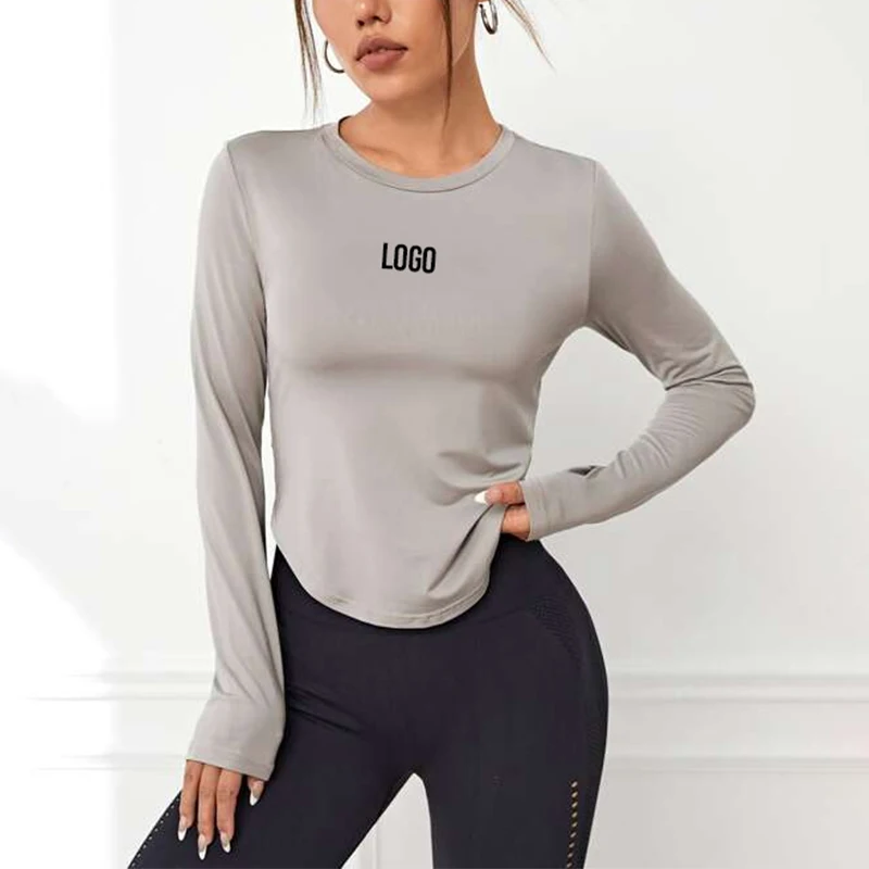 F230735 Custom Logo Running Training 2024 Yoga T-Shirts Sportswear Plain Sports T Shirt Long Sleeve Workout Tops Women
F230735 Custom Logo Running Training 2024 Yoga T-Shirts Sportswear Plain Sports T Shirt Long Sleeve Workout Tops Women