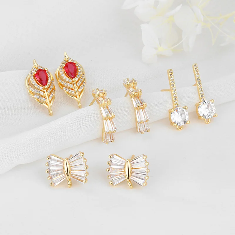 Fashion Women Accessories Feather Bow-knot Shape Dangle Stud Earrings Accessories DIY Jewelry Making
Fashion Women Accessories Feather Bow-knot Shape Dangle Stud Earrings Accessories DIY Jewelry Making