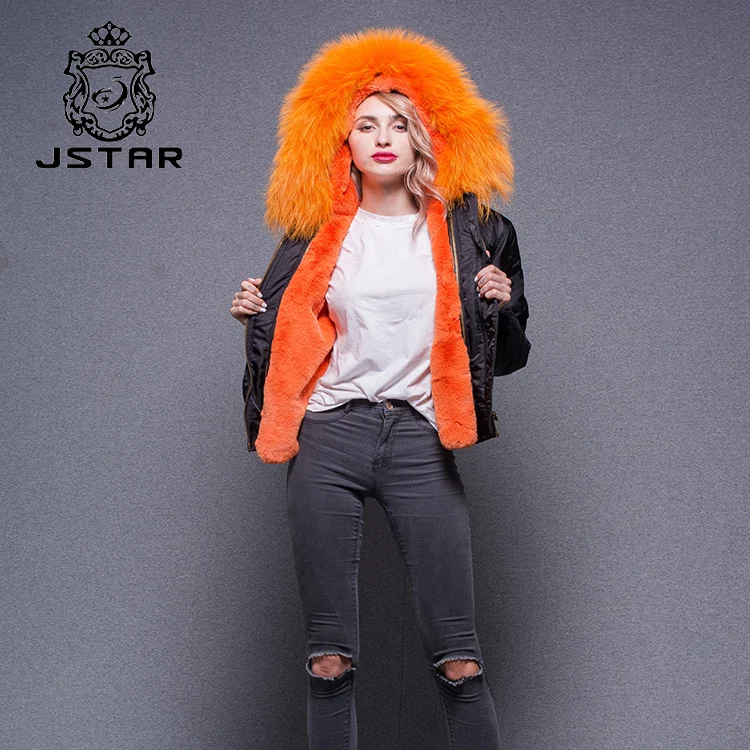 Fashion detachable raccoon fur collar winter women fur coat faux fur bomber jacket 
Fashion detachable raccoon fur collar winter women fur coat faux fur bomber jacket