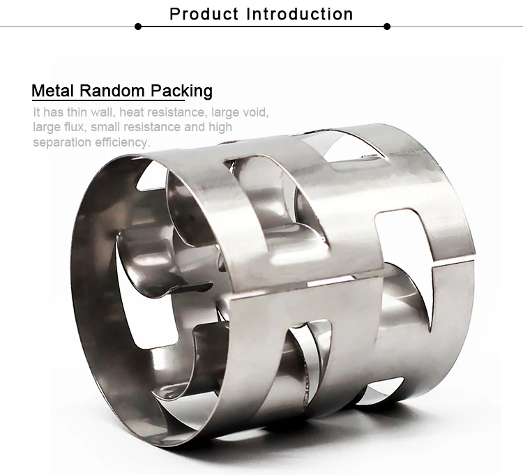 Stainless steel 316L 304 metal pall ring random packing used in supporting catalyst beds