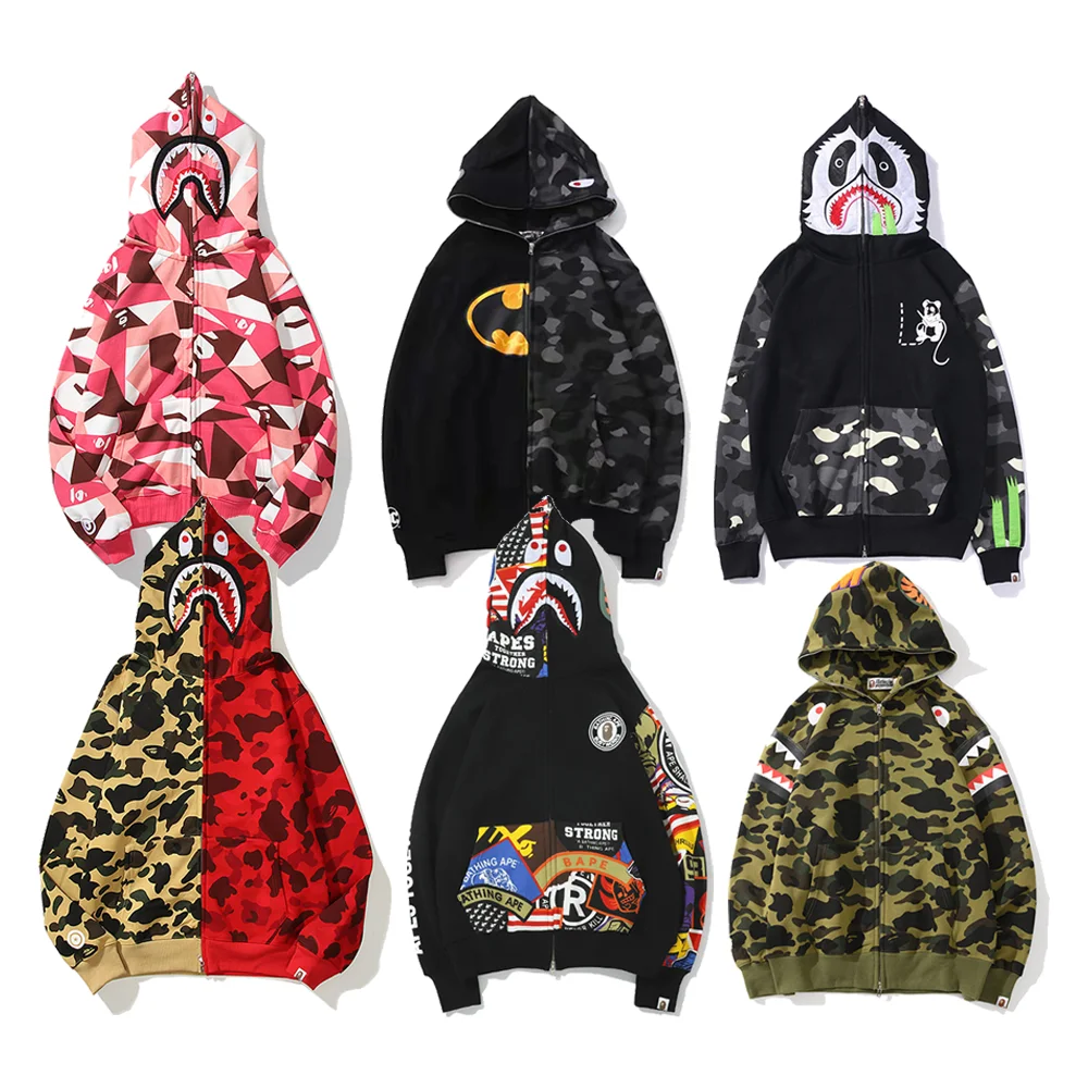 Wholesale hoodie men's hape shark Hoodies head 3D digital printing hooded fashion sweater zipper hooded sweatshirt jacket, 26
Wholesale hoodie men's hape shark Hoodies head 3D digital printing hooded fashion sweater zipper hooded sweatshirt jacket, 26