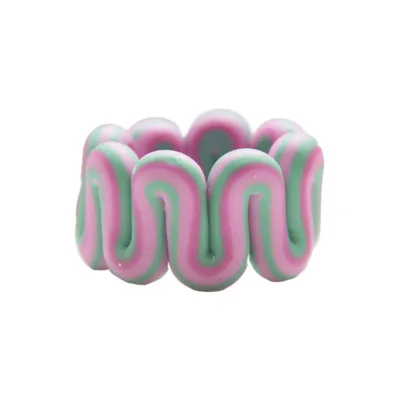 NUORO New Popular Soft Pottery Ring Candy Color M-shaped Fashion Cute Ring Cotton Candy Hand Ornaments, As pic
NUORO New Popular Soft Pottery Ring Candy Color M-shaped Fashion Cute Ring Cotton Candy Hand Ornaments, As pic