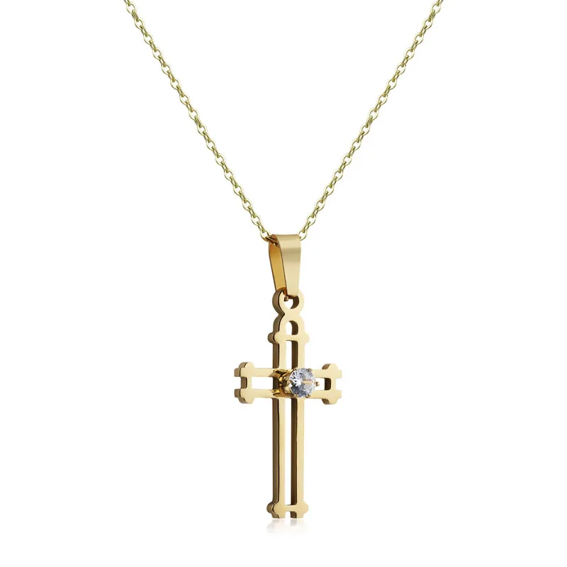 CFP50056 Best Selling 18K gold stainless steel Charm Cross Pendant Necklace custom Jewelry Christmas gift for women
CFP50056 Best Selling 18K gold stainless steel Charm Cross Pendant Necklace custom Jewelry Christmas gift for women