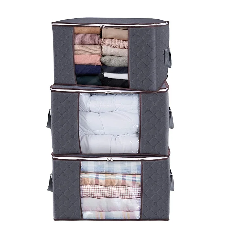 Clothes quilt storage bag with reinforced handle, thickened fabric, zipper, transparent window, suitable for bed use, Customized color
Clothes quilt storage bag with reinforced handle, thickened fabric, zipper, transparent window, suitable for bed use, Customized color