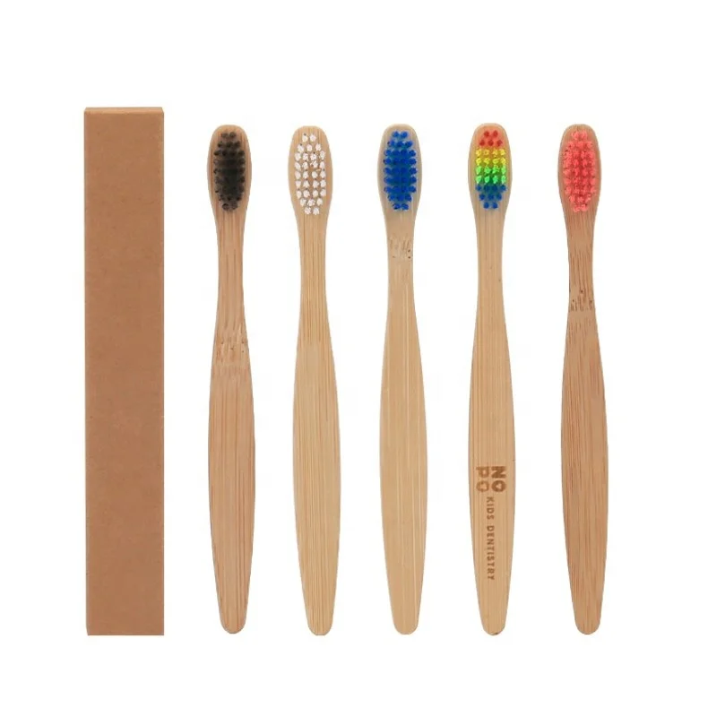 Wholesale eco friendly natural hotel bamboo children kids toothbrush custom logo, Multi color 
Wholesale eco friendly natural hotel bamboo children kids toothbrush custom logo, Multi color
