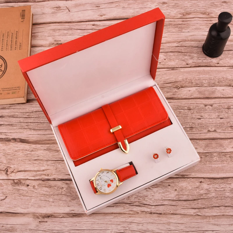 Valentine's Day Gift Set Women's Quartz Watch Leather Wallet & Wrist Watches for Female
Valentine's Day Gift Set Women's Quartz Watch Leather Wallet & Wrist Watches for Female