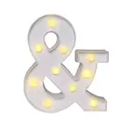 Battery Powered Party Plastic Marquee Number Electronic Sign LED Letter Lights