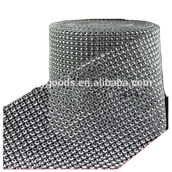 LMR001 Deco wedding diamond mesh wrap roll sparkle rhinestone ribbon wholesale