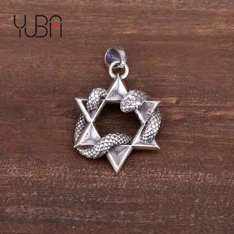 925 Silver Snake Hexameron Pendant The symbol of personality and life of Chaozhou peoplePersonalized men's Necklace
925 Silver Snake Hexameron Pendant The symbol of personality and life of Chaozhou peoplePersonalized men's Necklace