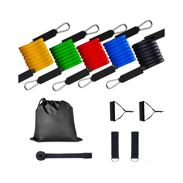Wholesale Gym Fitness Good Price Strength Training 11pcs Resistance Bands Set, Customized color
Wholesale Gym Fitness Good Price Strength Training 11pcs Resistance Bands Set, Customized color