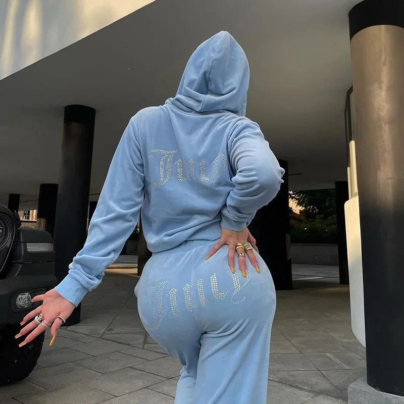 Fashion High Quality Sweatsuits Outfits Velvet Hooded Casual Sports Suits Hot Drilling Crop Hoodie Set, Solid color
Fashion High Quality Sweatsuits Outfits Velvet Hooded Casual Sports Suits Hot Drilling Crop Hoodie Set, Solid color