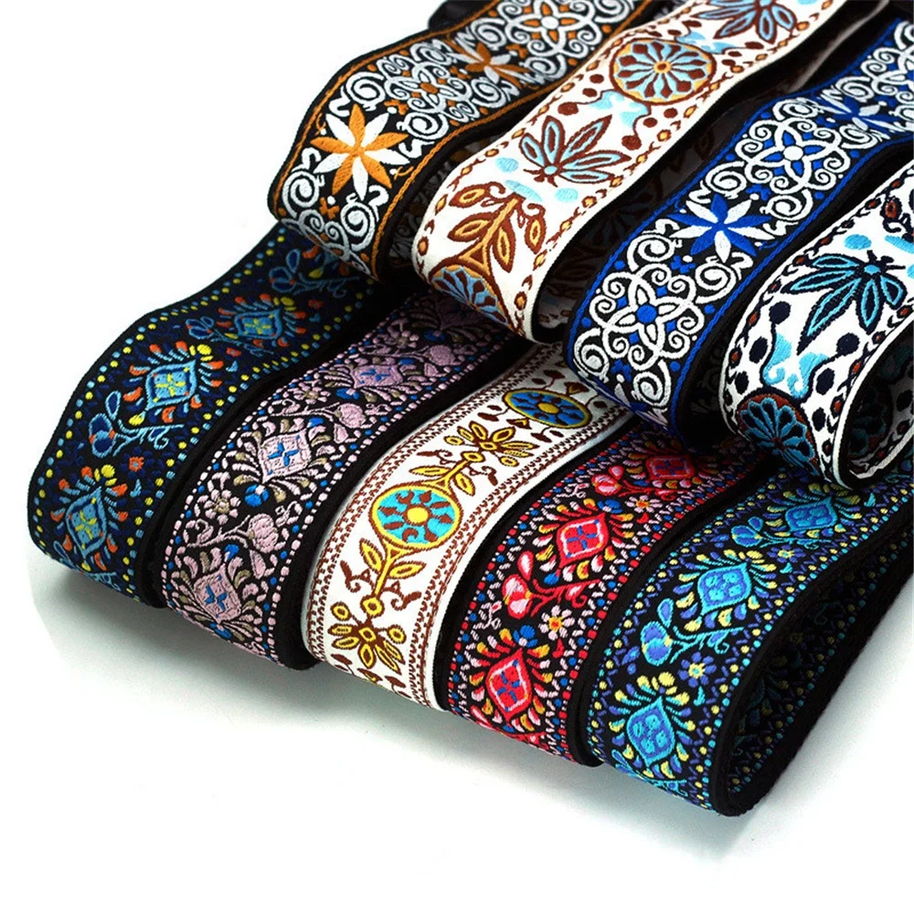Fancy Embroidery Guitar Strap National Bass Electric Guitar Strap Cotton Guitar Parts, Colorful
Fancy Embroidery Guitar Strap National Bass Electric Guitar Strap Cotton Guitar Parts, Colorful