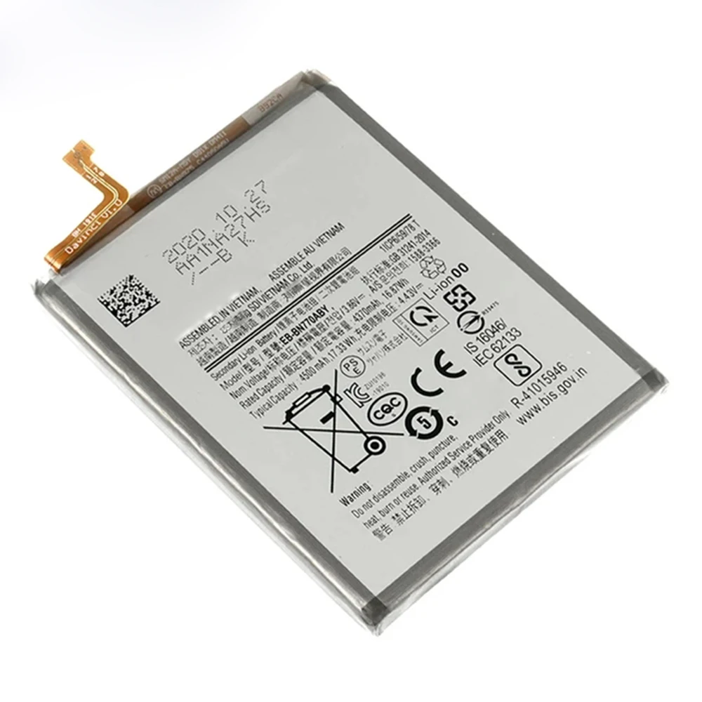 For Samsung Original phone Battery EB-BN770ABY For Samsung Galaxy Note10 Lite Really high quality Battery 4500mAh High Capacity
For Samsung Original phone Battery EB-BN770ABY For Samsung Galaxy Note10 Lite Really high quality Battery 4500mAh High Capacity