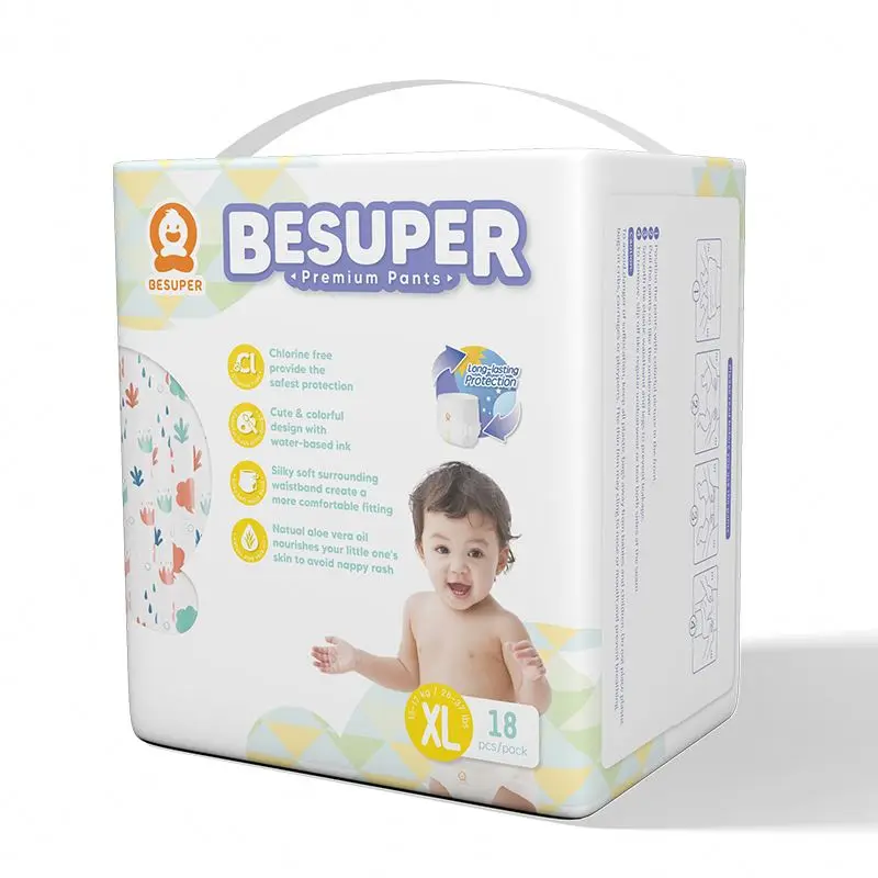 

besuper 100% Quality Assurance Africa/Europe Baby Diapers Disposable Cotton Diaper Training Pants, Colorful