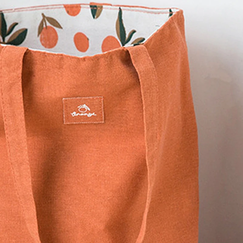 Double-sided dual-purpose shopping bag cotton and linen Storage handbag reusable shopping bag, Orange
Double-sided dual-purpose shopping bag cotton and linen Storage handbag reusable shopping bag, Orange