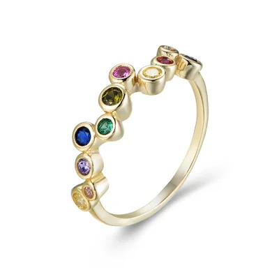 Hot Selling Trendy Sterling Silver Ring Colorful Cubic Zirconia For Women Zircon Ring Jewelry, Gold
Hot Selling Trendy Sterling Silver Ring Colorful Cubic Zirconia For Women Zircon Ring Jewelry, Gold