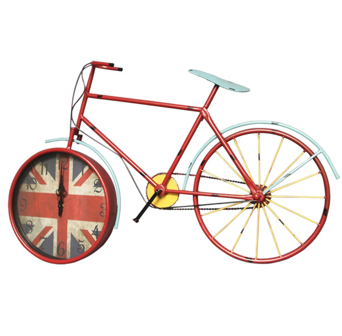 New Style Bike Wall Decoration Clock Living Room Porch Sofa Background Golden Bicycle Wall Hanging Iron Decorative Bikes, Gold
New Style Bike Wall Decoration Clock Living Room Porch Sofa Background Golden Bicycle Wall Hanging Iron Decorative Bikes, Gold
