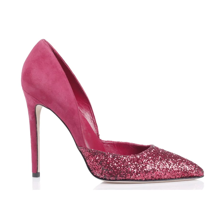 High quality glitter party wear bridal dress shoe hot pink high heel shoes for women stelttos lady high heel pump shoe
High quality glitter party wear bridal dress shoe hot pink high heel shoes for women stelttos lady high heel pump shoe