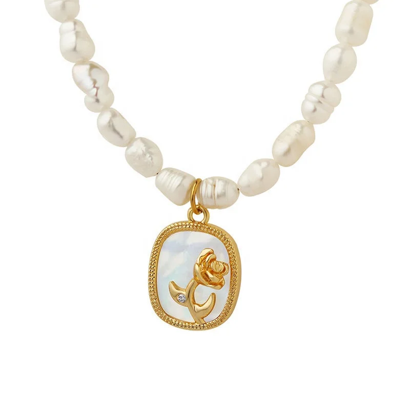French Style Vintage Mother of Pearl White Shell Rose Choker Necklace Elegant Clavicle Chain Freshwater Pearl Necklace
French Style Vintage Mother of Pearl White Shell Rose Choker Necklace Elegant Clavicle Chain Freshwater Pearl Necklace