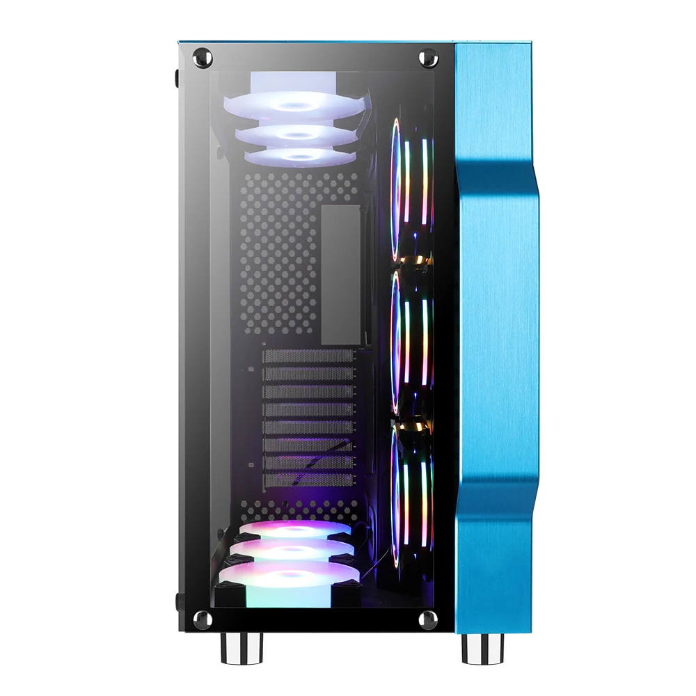 Hot sale aluminum computer case tempered glass gaming pc case with fan, Blcak /blue/customized
Hot sale aluminum computer case tempered glass gaming pc case with fan, Blcak /blue/customized