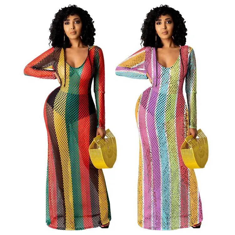 MISSMOEN Hot Selling Mesh Stripe Hoodie 2021 Low-cut Stylish Sexy Summer Long Women Dress
MISSMOEN Hot Selling Mesh Stripe Hoodie 2021 Low-cut Stylish Sexy Summer Long Women Dress