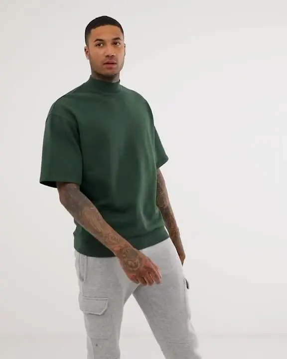 Luxury Shirt Men Oversized Army Green Turtle Neck Dropped Shoulder Sleeves Custom T-Shirt
Luxury Shirt Men Oversized Army Green Turtle Neck Dropped Shoulder Sleeves Custom T-Shirt