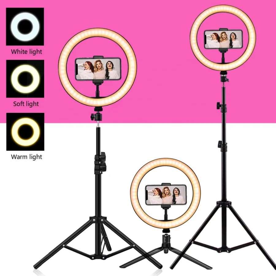 USB Control 10 Inch Photographic Selfie Ring Light, Aro De Luz Makeup Video Studio Phone Ringlight with 2.1m Tripod
USB Control 10 Inch Photographic Selfie Ring Light, Aro De Luz Makeup Video Studio Phone Ringlight with 2.1m Tripod